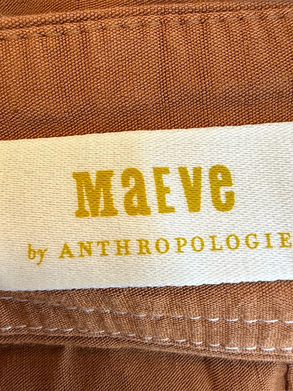 Anthropologie Maeve Colette Overall Romper in Rust Brown - Size US 16 - Picture 5 of 6